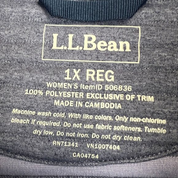 L.L. Bean 1/4 Button Up Marquee Roofing Lightweight Jacket women 1X - Picture 8 of 9
